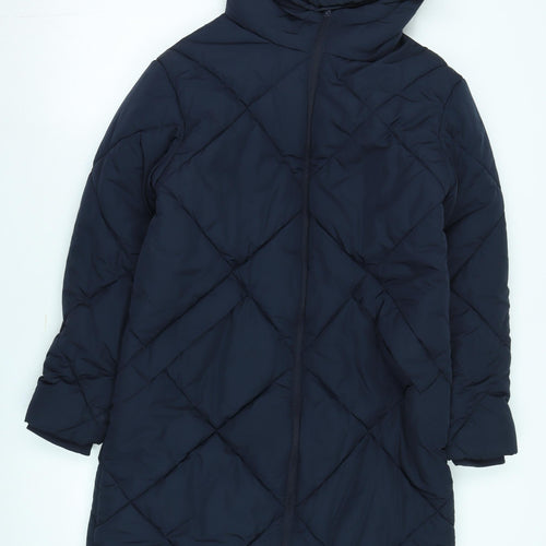 Marks and Spencer Women's Black Shower Resistant Puffer Coat Size 10