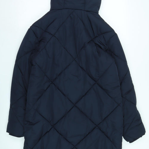 Marks and Spencer Women's Black Shower Resistant Puffer Coat Size 10