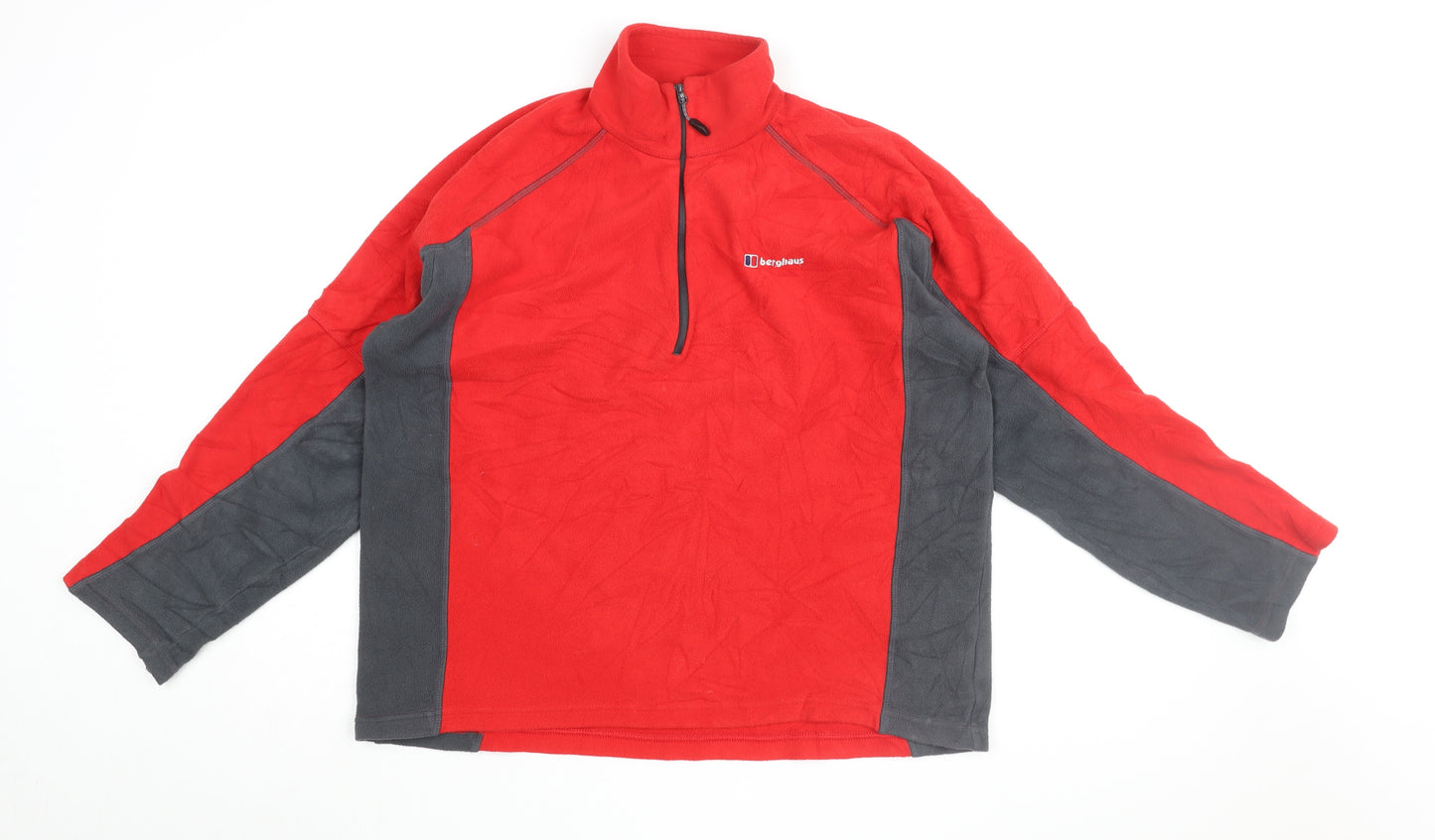 Berghaus Men's Red 1/2 Zip Fleece Sweatshirt L