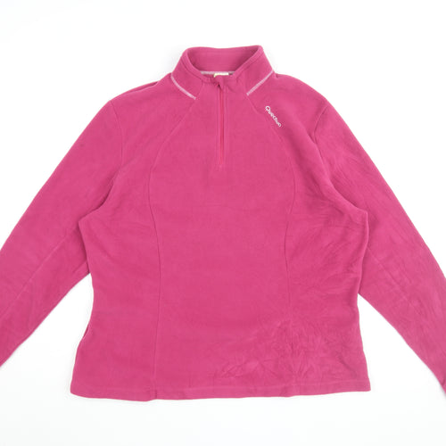 Quechua Women's Pink 1/2 Zip Sweatshirt 2XL