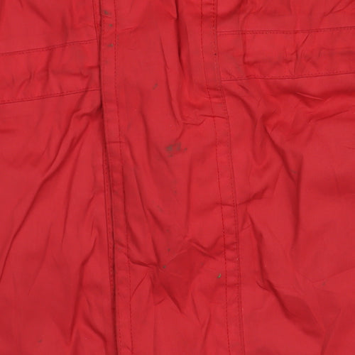 Crane Sports Men's Red Black Hooded Anorak Jacket XS