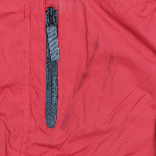 Crane Sports Men's Red Black Hooded Anorak Jacket XS