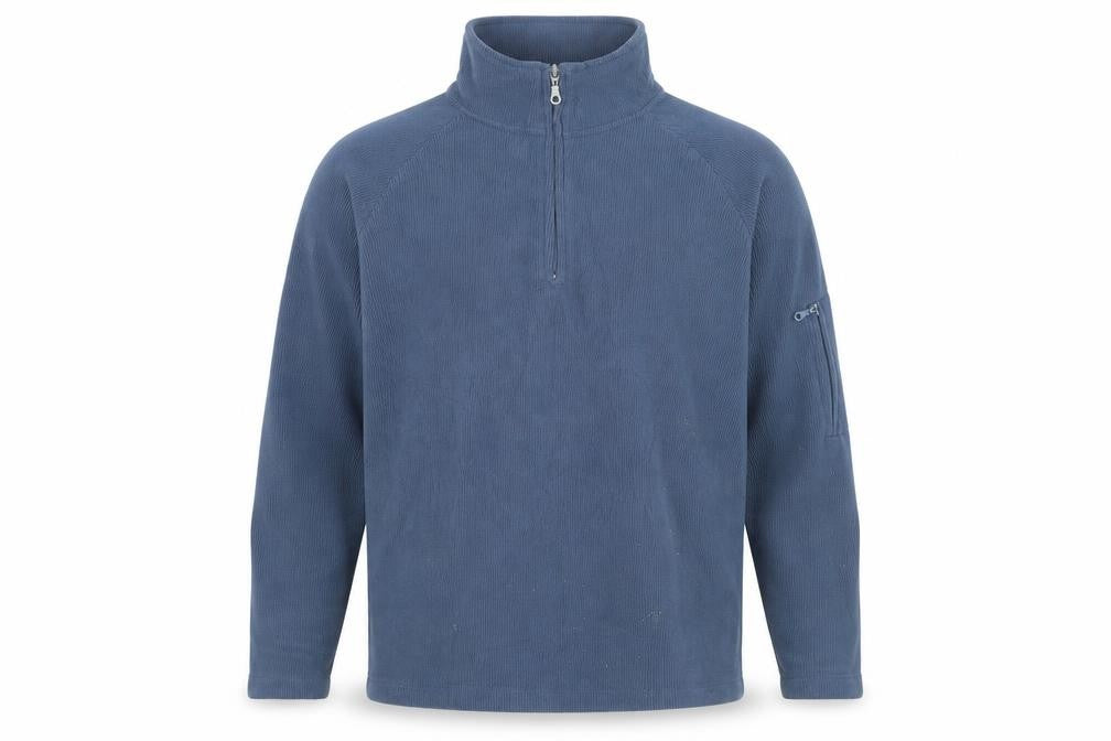 Front view of CS Active Men's Blue Medium 1/4 Zip Sweatshirt
