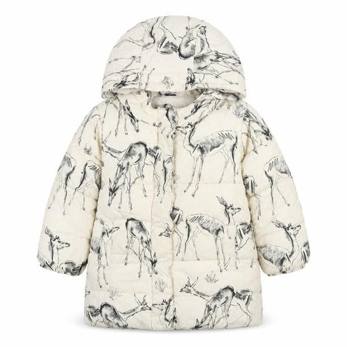 babyGap Girls Ivory Animal Print Puffer Jacket Size 3