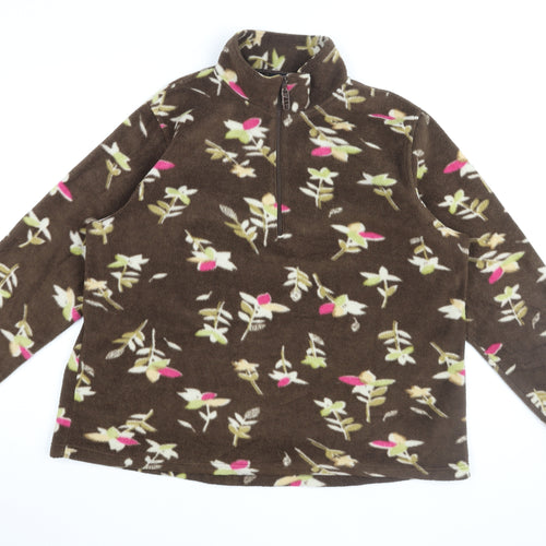 Peter Storm Women's Brown Floral Pullover Sweatshirt Size 20