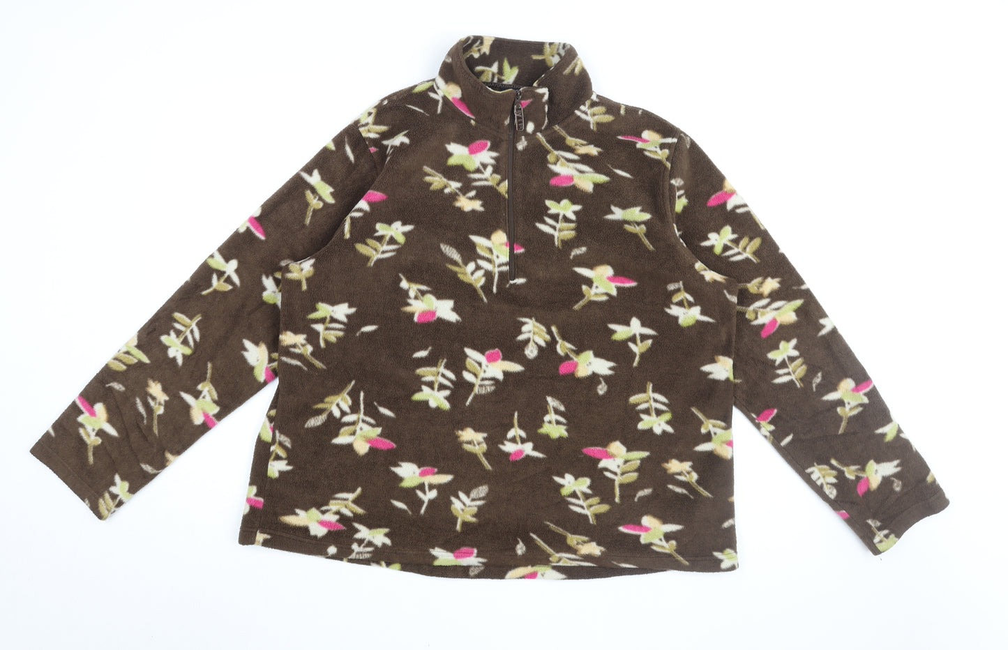 Peter Storm Women's Brown Floral Pullover Sweatshirt Size 20