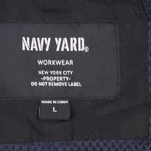 Navy Yard Men's Blue Fleece Full Zip Sweatshirt L