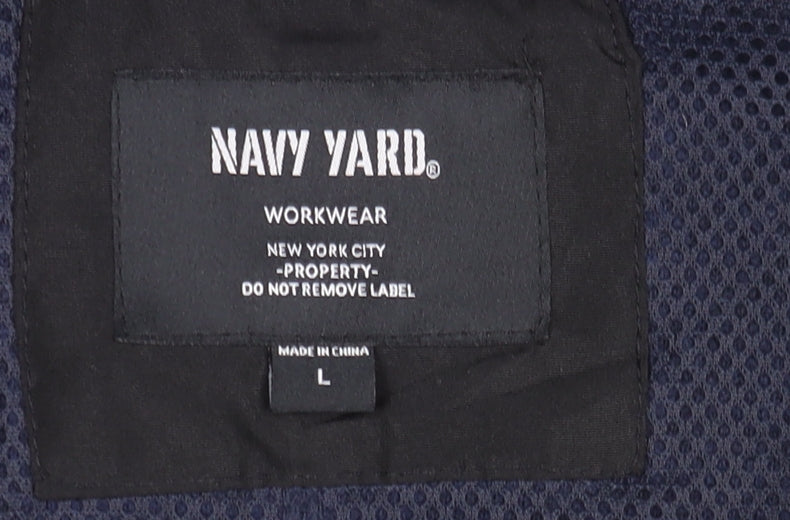 Navy Yard Men's Blue Fleece Full Zip Sweatshirt L