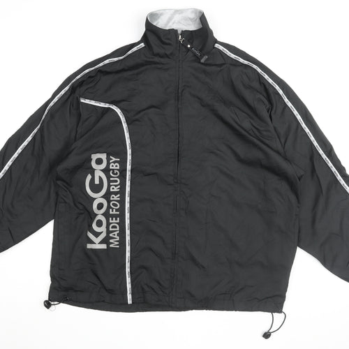 Kooga Men's Black Windbreaker Jacket Size M Sporty Casual