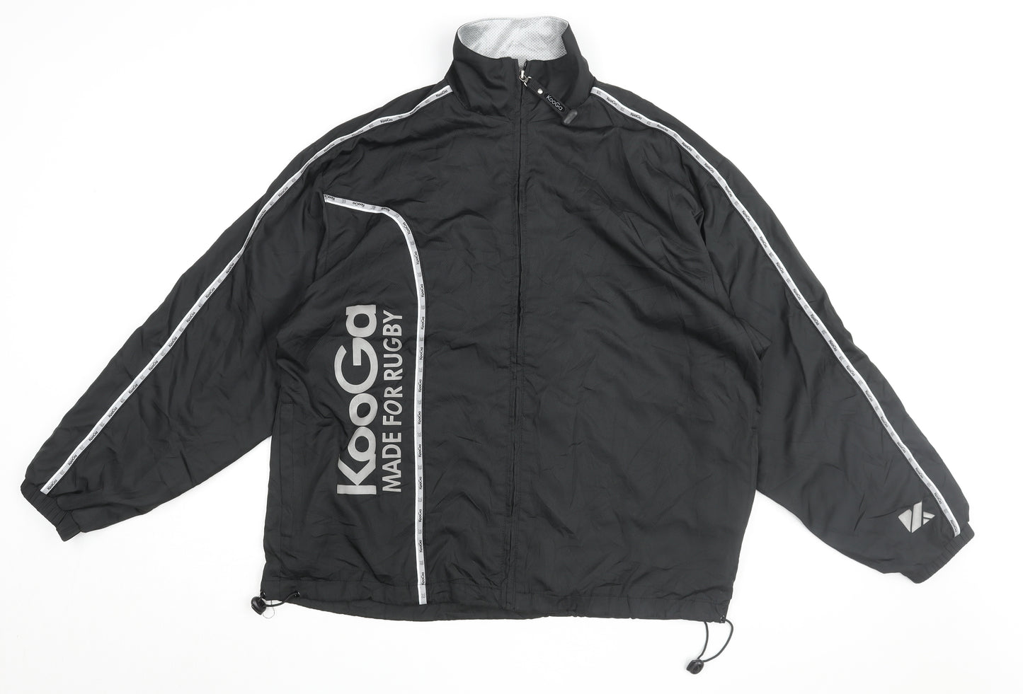 Kooga Men's Black Windbreaker Jacket Size M Sporty Casual