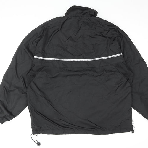 Kooga Men's Black Windbreaker Jacket Size M Sporty Casual