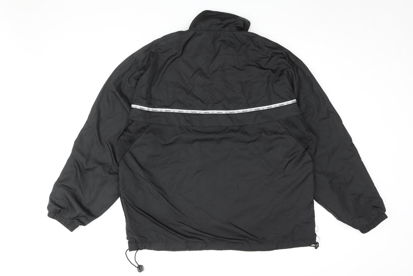 Kooga Men's Black Windbreaker Jacket Size M Sporty Casual