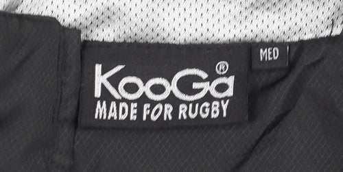 Kooga Men's Black Windbreaker Jacket Size M Sporty Casual
