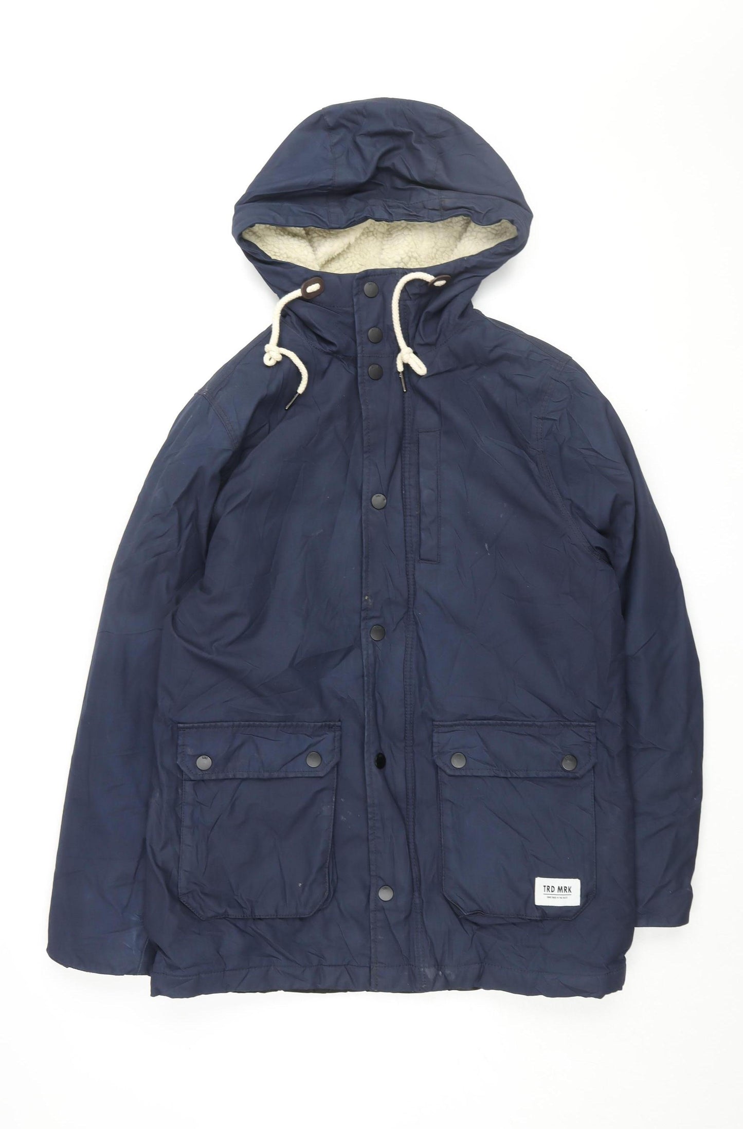 Divided Men's Blue Hooded Jacket, Size S - Casual & Stylish