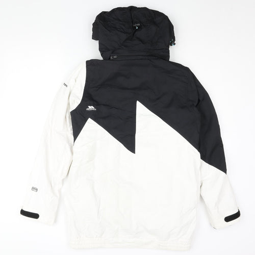 Trespass Men's Black & White Puffer Jacket M - Waterproof, Hooded