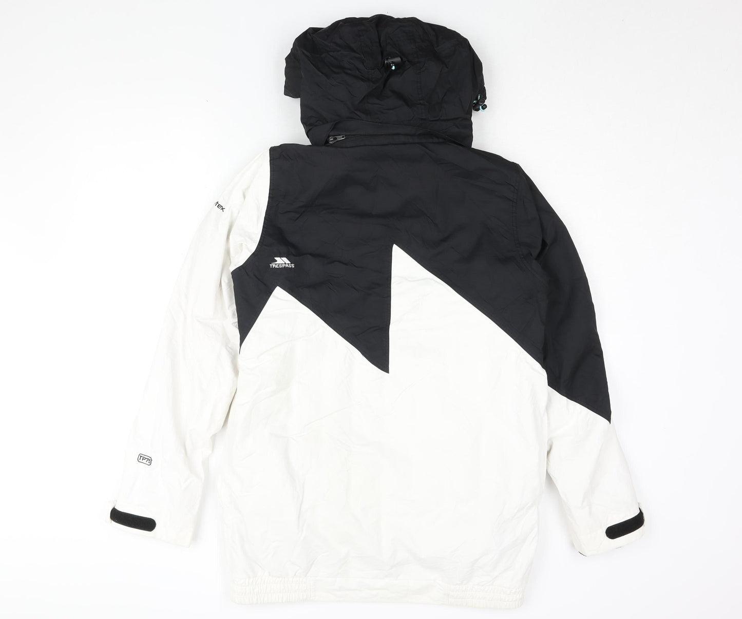 Trespass Men's Black & White Puffer Jacket M - Waterproof, Hooded
