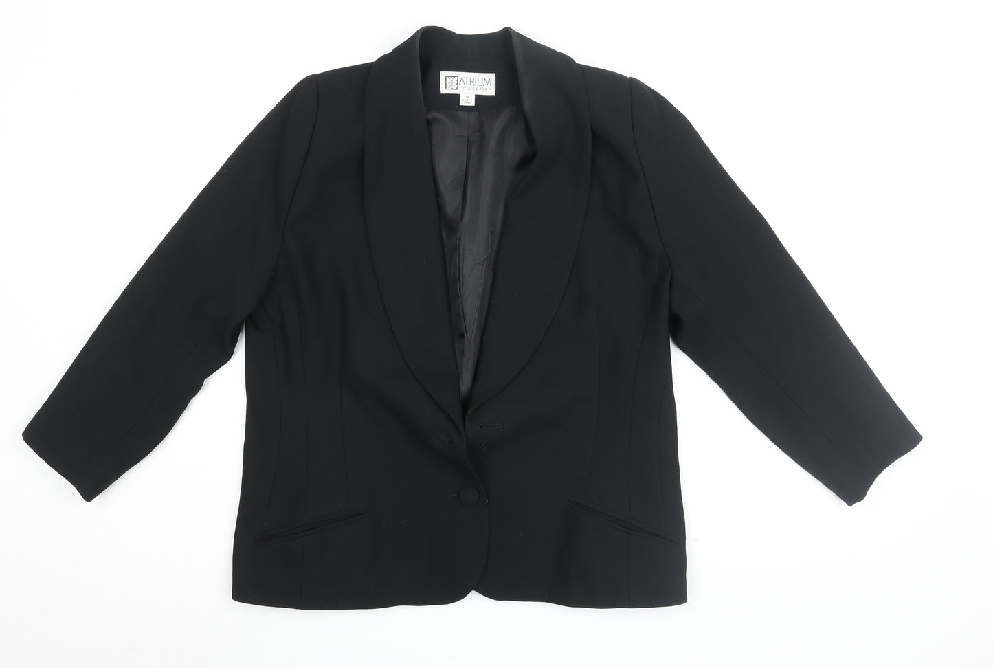 Atrium Collection Women's Black Blazer, Size 12