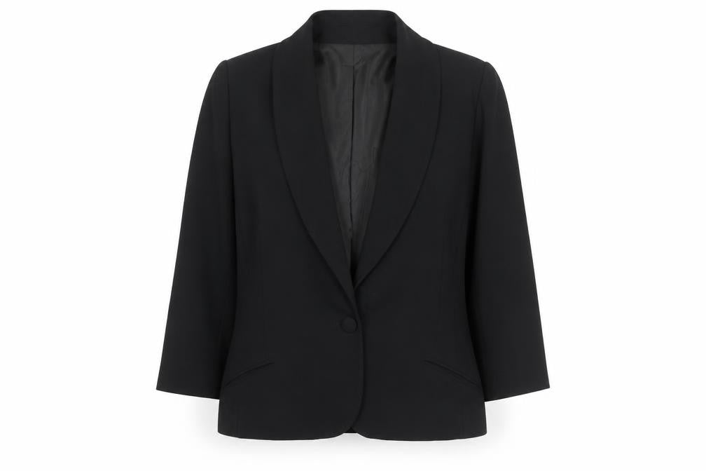 Front view of Atrium Collection Women's Black Blazer, size 12