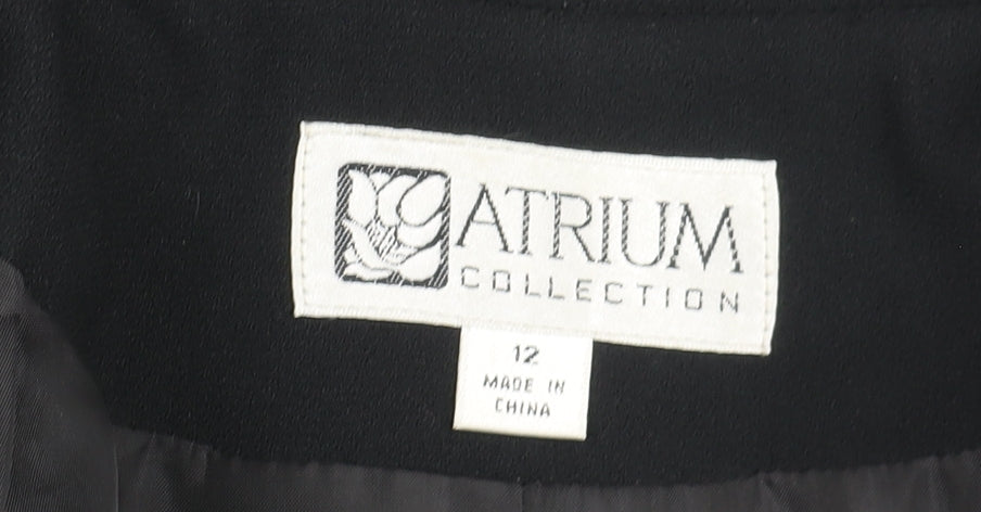 Atrium Collection Women's Black Blazer, Size 12