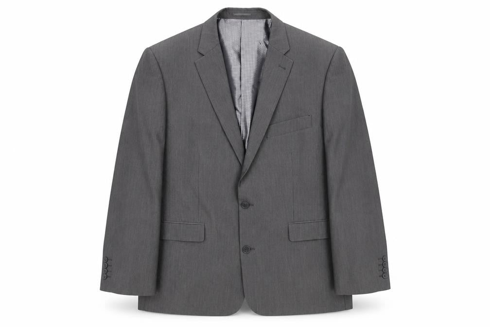 Front view of MANSIZE Grey 54 Blazer for Men - Regular Fit