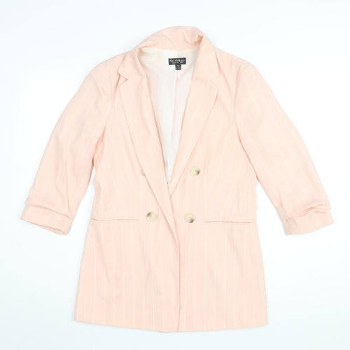 Miss Selfridge Women's Pink Blazer, Size 10, Button Closure