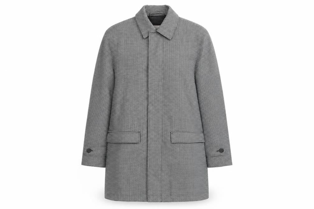 Front view of Lineadirection Women's Grey Overcoat -, size S