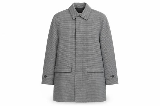 Front view of Lineadirection Women's Grey Overcoat -, size S