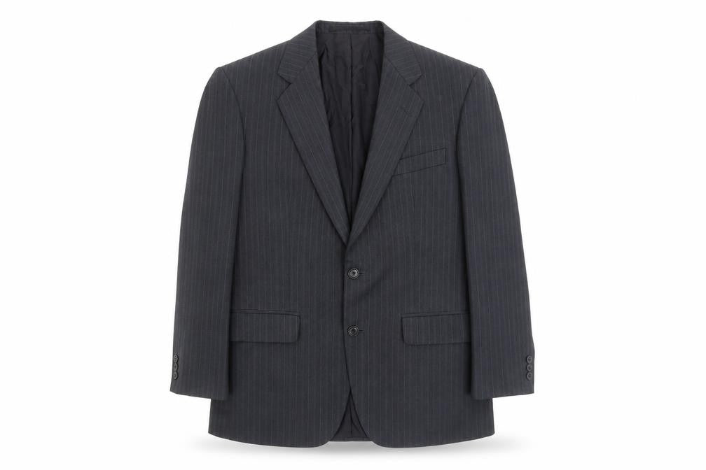 Front view of Marks & Spencer Men's Blue Striped Blazer 38R