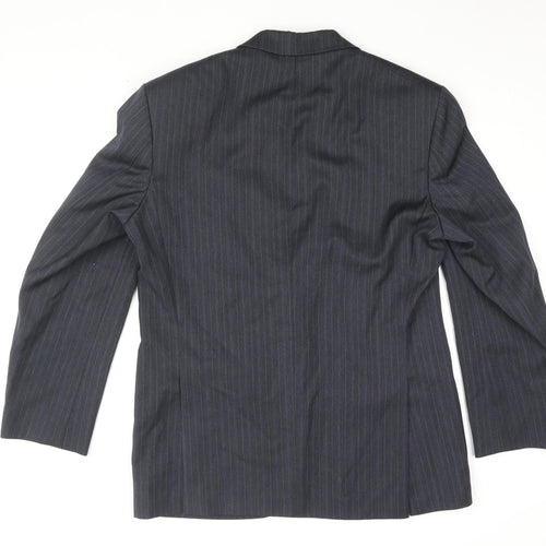 Marks and Spencer Men's Blue Striped Blazer 38R