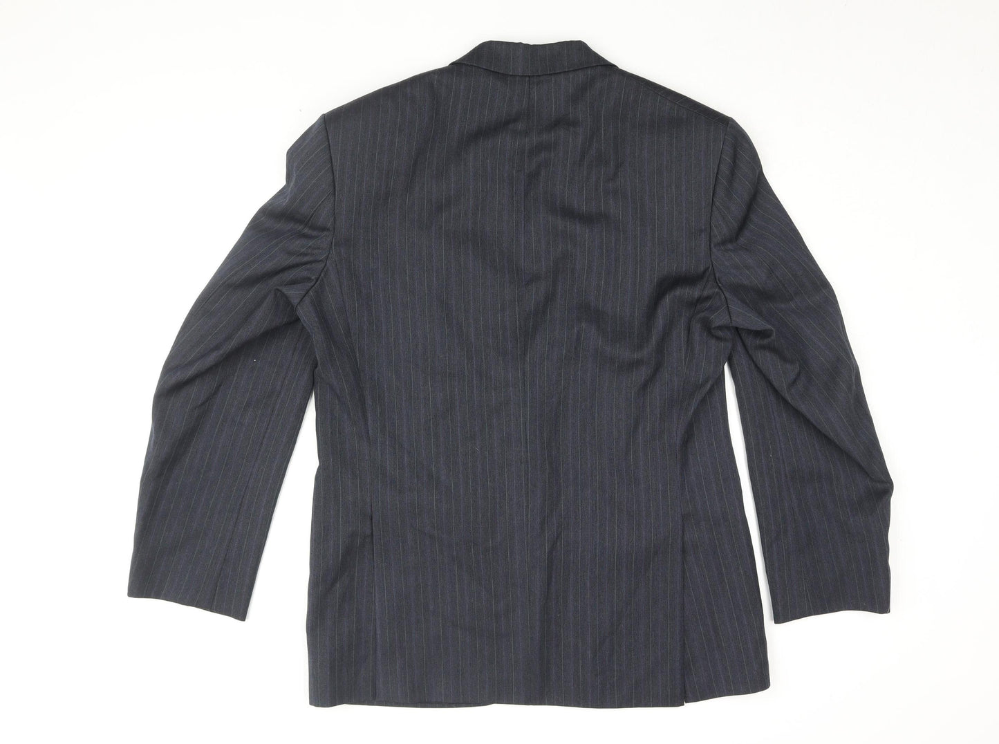 Marks and Spencer Men's Blue Striped Blazer 38R