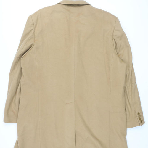Charles Tyrwhitt Men's Beige Wool Overcoat UK 20