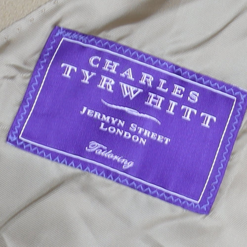 Charles Tyrwhitt Men's Beige Wool Overcoat UK 20