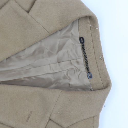 Charles Tyrwhitt Men's Beige Wool Overcoat UK 20