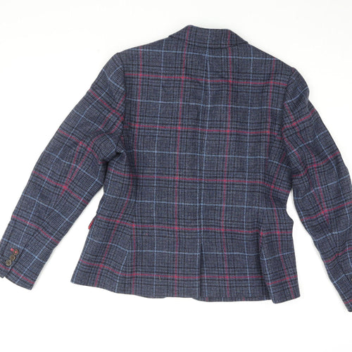 Marks and Spencer Women's Plaid Wool Blazer Size 14