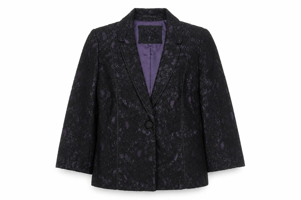 Front view of Marks & Spencer Women's Black Lace Jacket, size 10