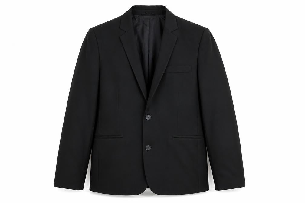 Front view of Winterbottom's Men's Black Blazer 40 Single-Breasted