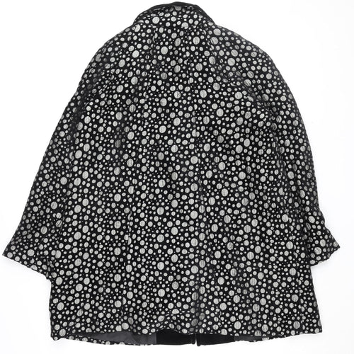 Roman Women's Black Polka Dot Mid-Length Coat