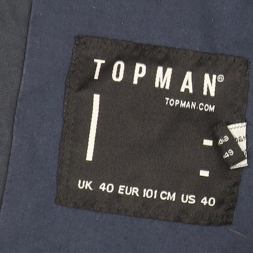 Topman Men's Blue Blazer Jacket Size 40 - Formal Wear
