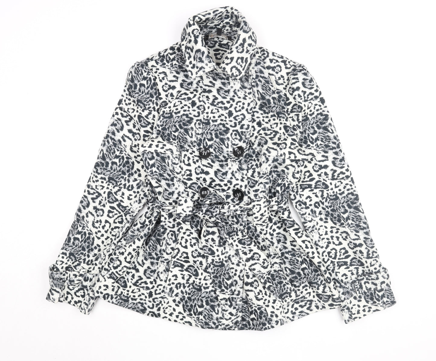 Internacionale Women’s Animal Print Belted Coat 12