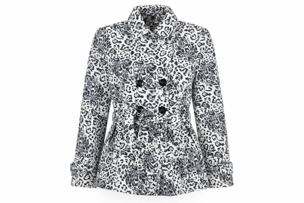 Internacionale Women’s Animal Print Belted Coat 12