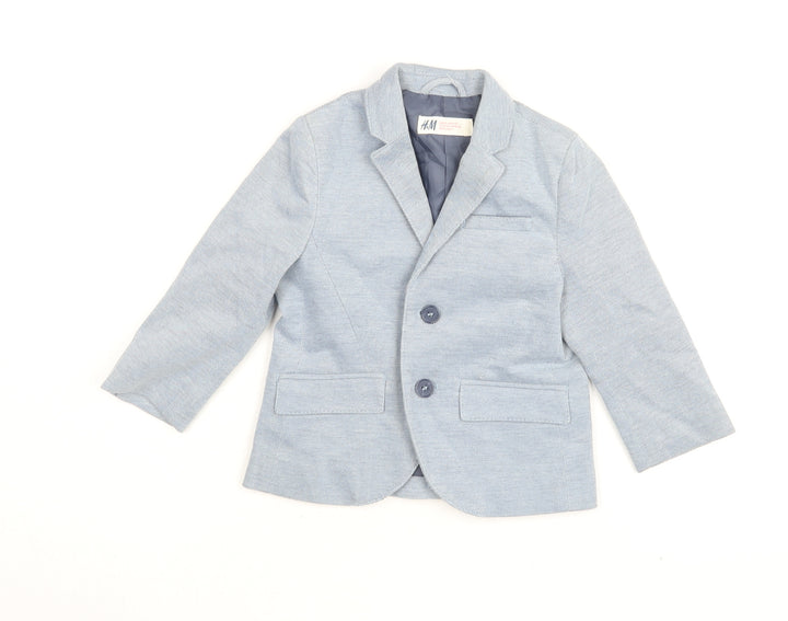 H&M Boys Blue Long Sleeve Blazer Jacket - 24 Months