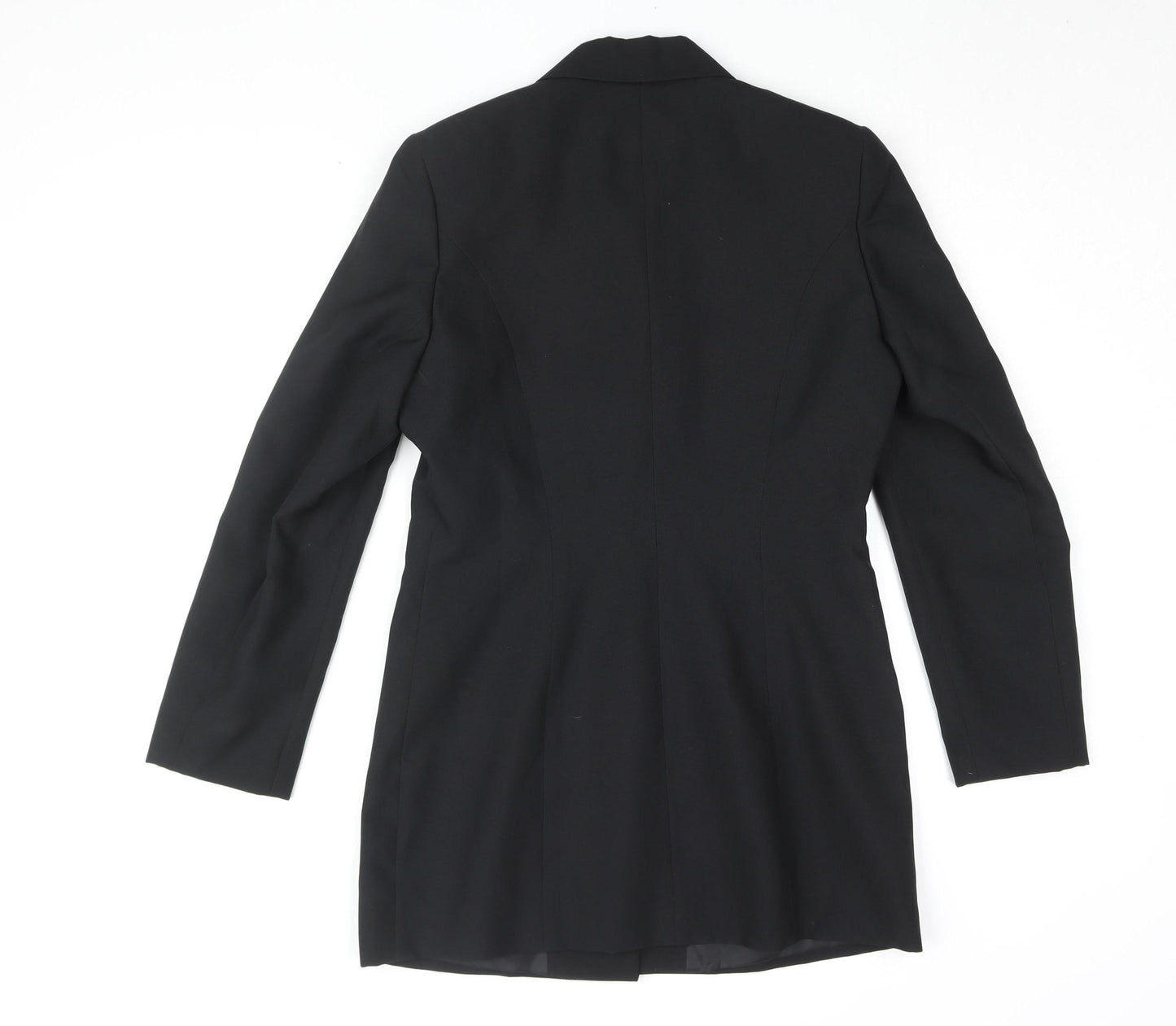 Essentials Women's Black Mid-Length Polyester Coat Size 10