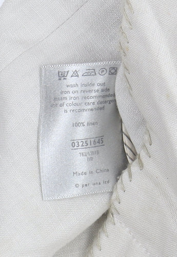 Per Una Women's Ivory Blazer Size 10 Linen Classic