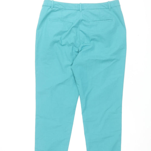 Marks and Spencer Women's Blue Chino Trousers Size 12