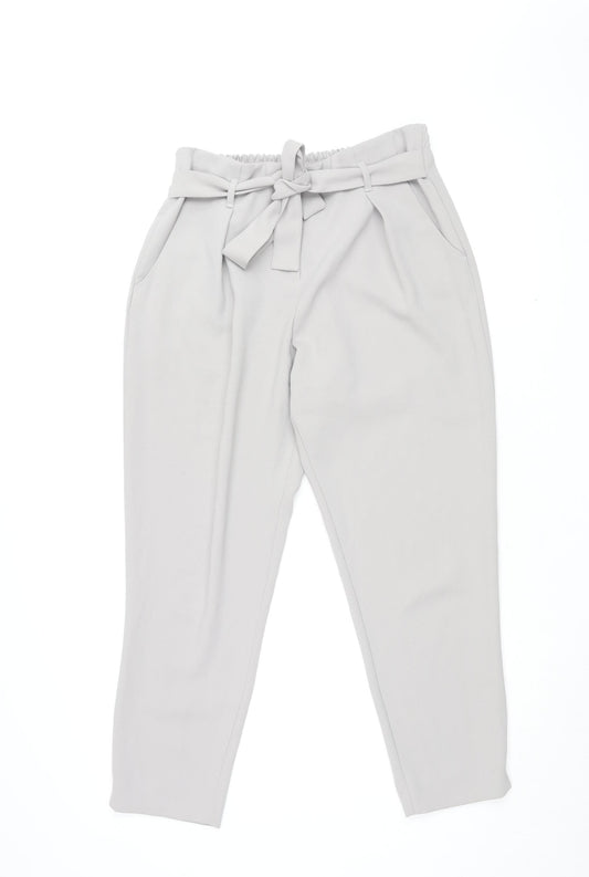 River Island Women's Grey Paperbag Trousers