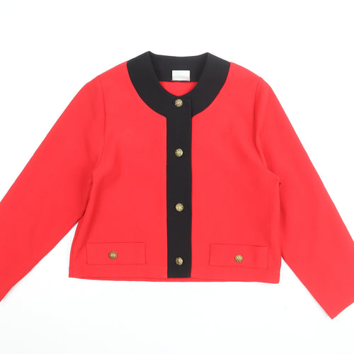 Opus Women's Red Cropped Jacket Size 12