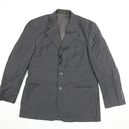 Hacoupian Men's Grey Wool Suit Jacket 50 Classic