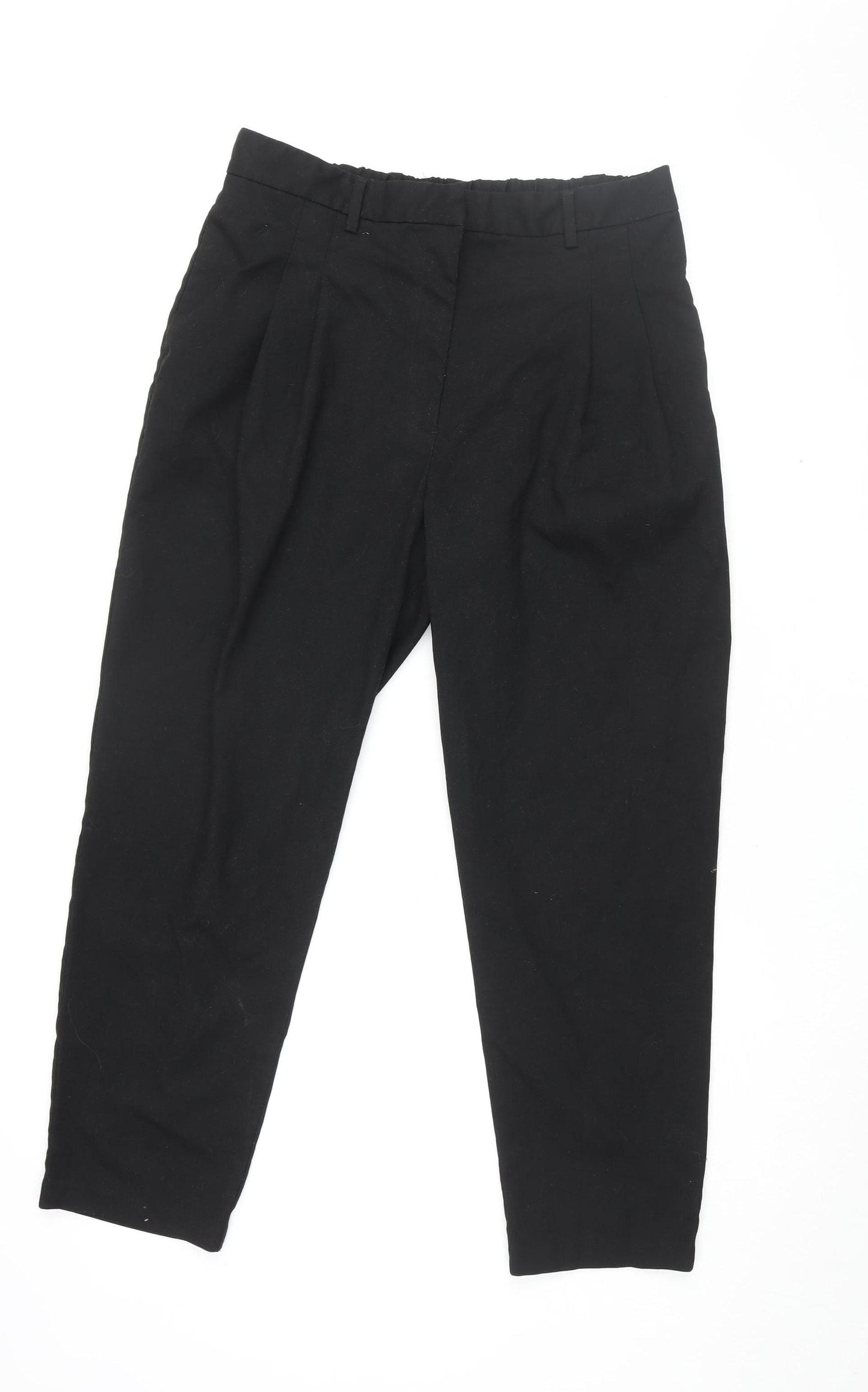 Monki Women's Black Cropped Trousers Size 16