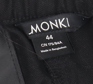 Monki Women's Black Cropped Trousers Size 16