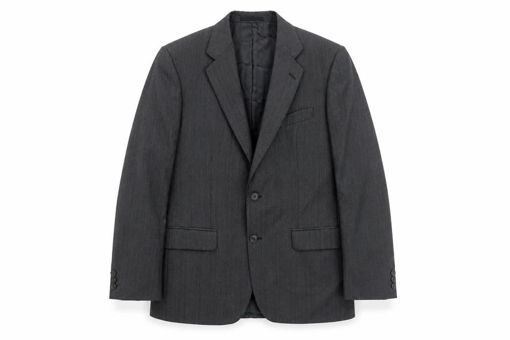 Front view of St Michael Men's Grey Blazer, 38, Regular Fit